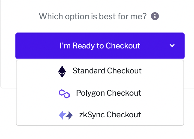 There are three ways to checkout