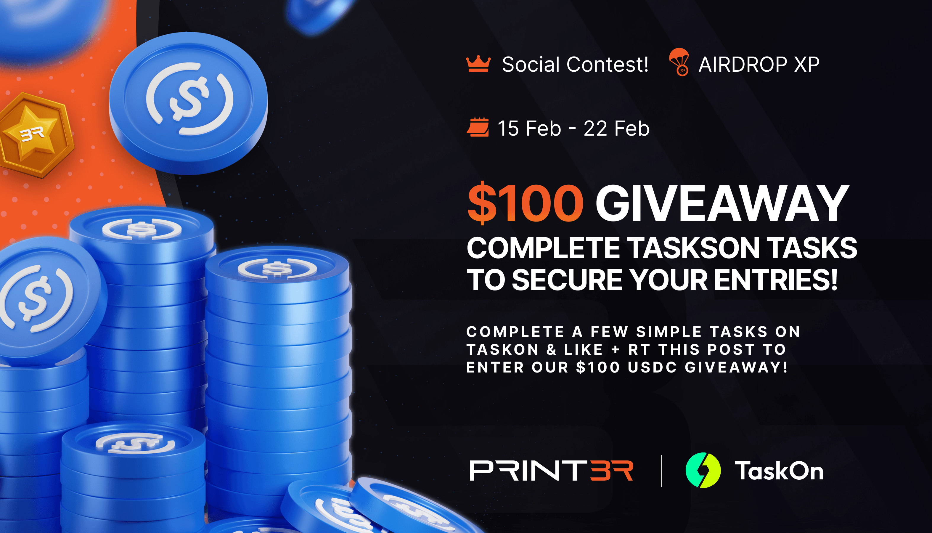 Join our Giveaway on Taskon!