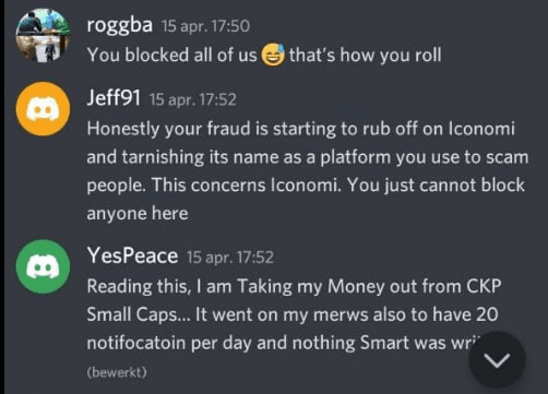 April 15th 2022 ICONOMI Discord