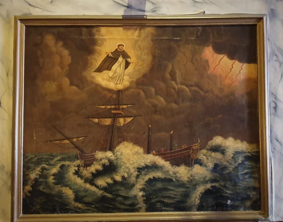 Panel on the wall painted by Nicolau Ferreira, representing São Telmo