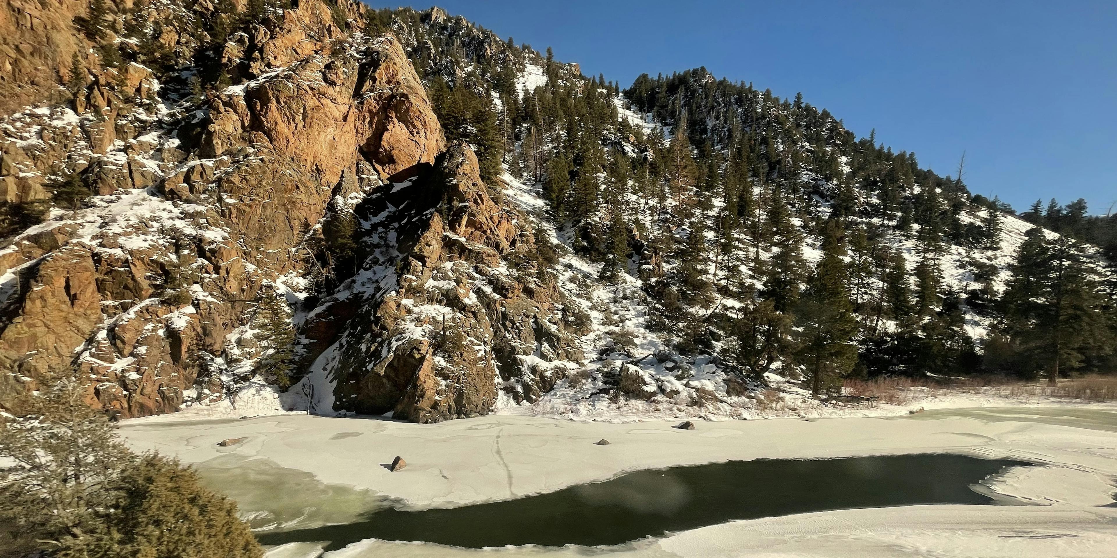 jagged rocks and frozen water - whole lotta texture!