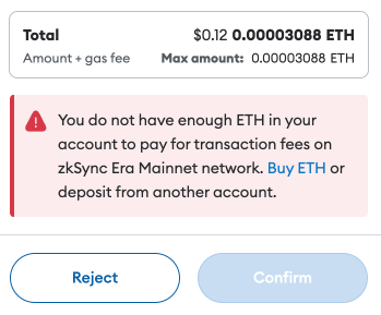 No Gas For On-Chain transactions