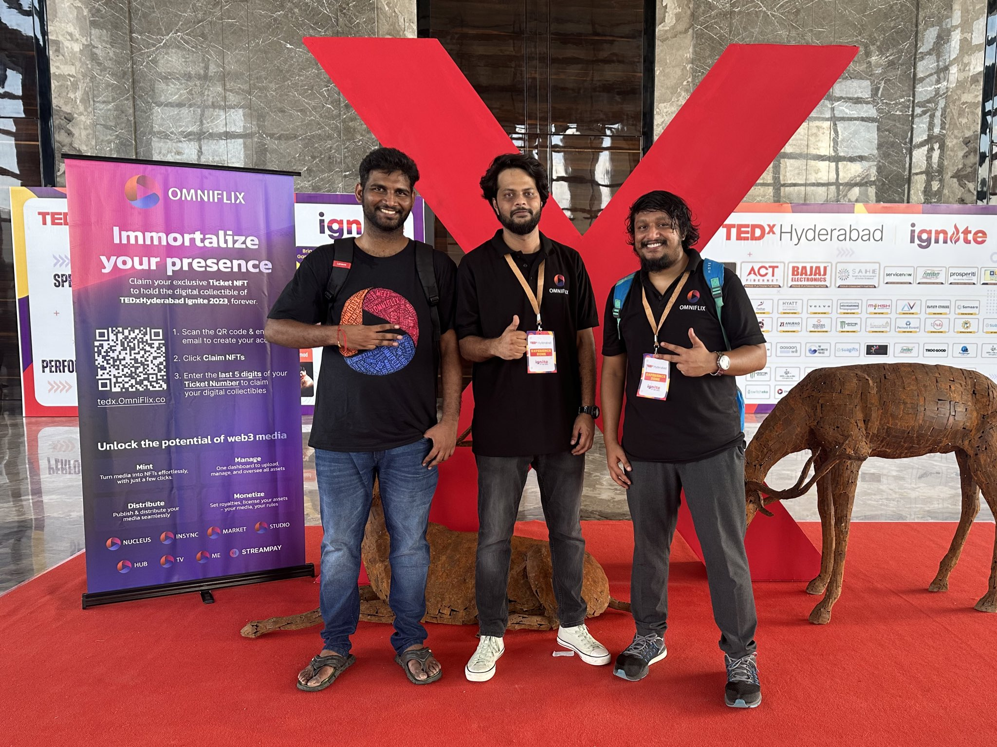 Flix Crew & Fanatics at the the TEDxHyderabad event