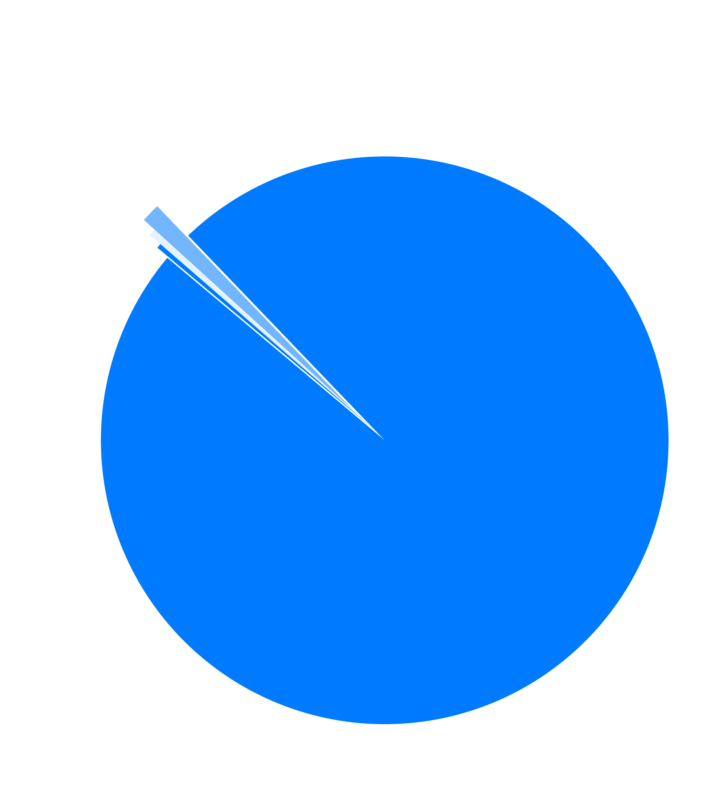 Pie chart comparing the usage of the L2 chains