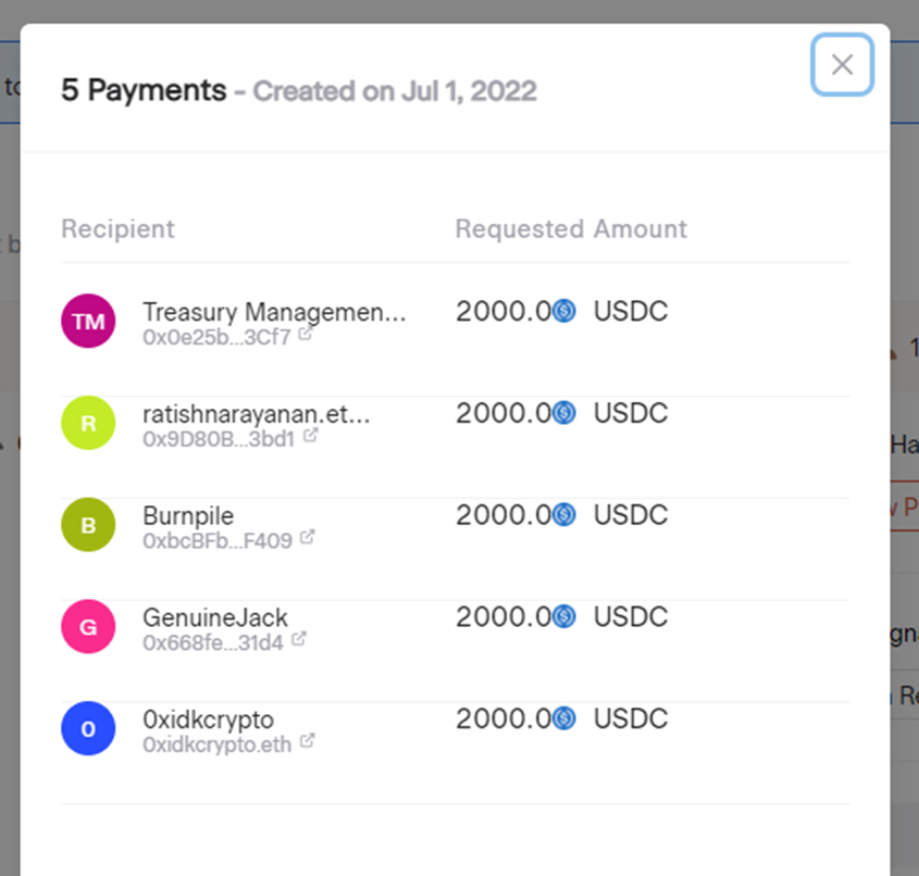 Utopia Labs payments queued up