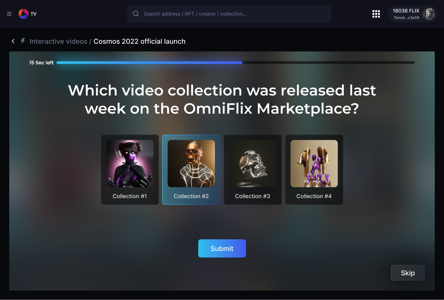 OmniFlix TV (v1) sneak peek - Interaction with Images and short text
