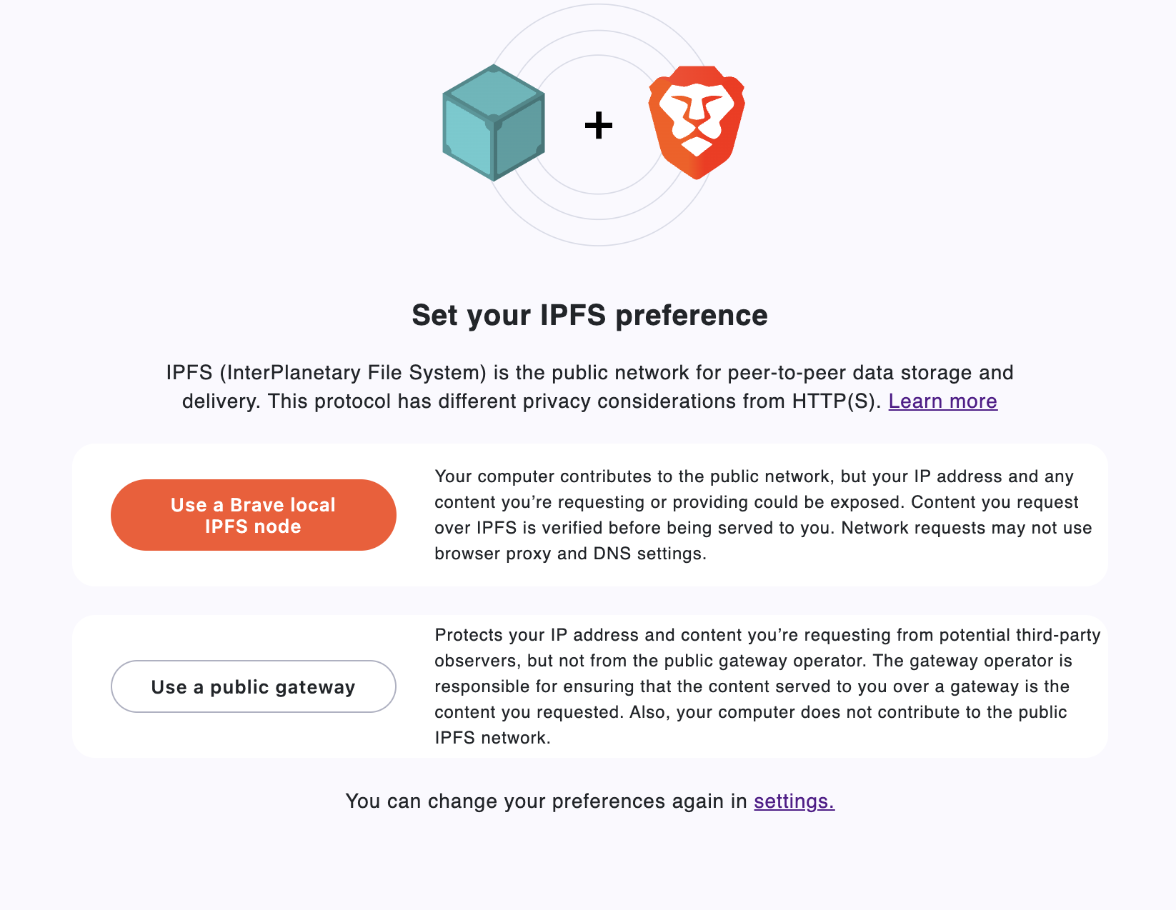 .brave has built-in support for IPFS.