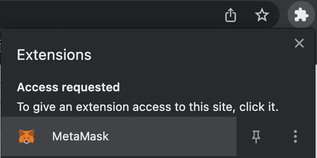 Pin MetaMask to your browser
