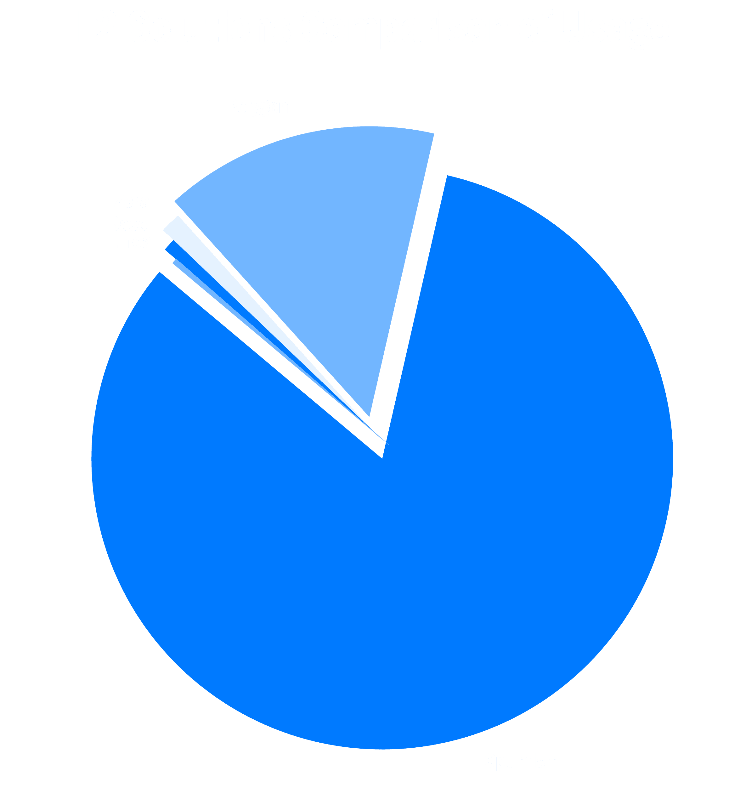 Pie chart comparing the usage of the L2 chains