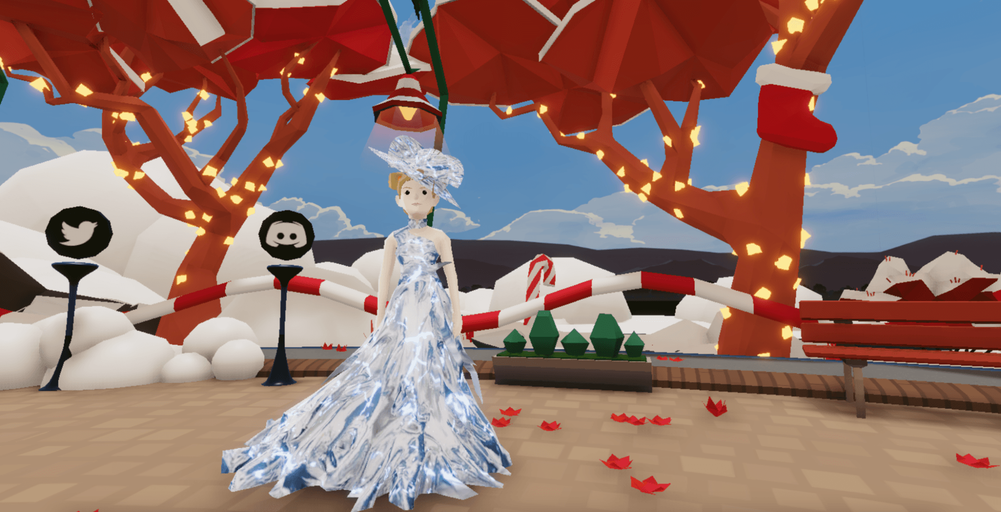 The 5 elements ‘wood’ gown in Decentraland