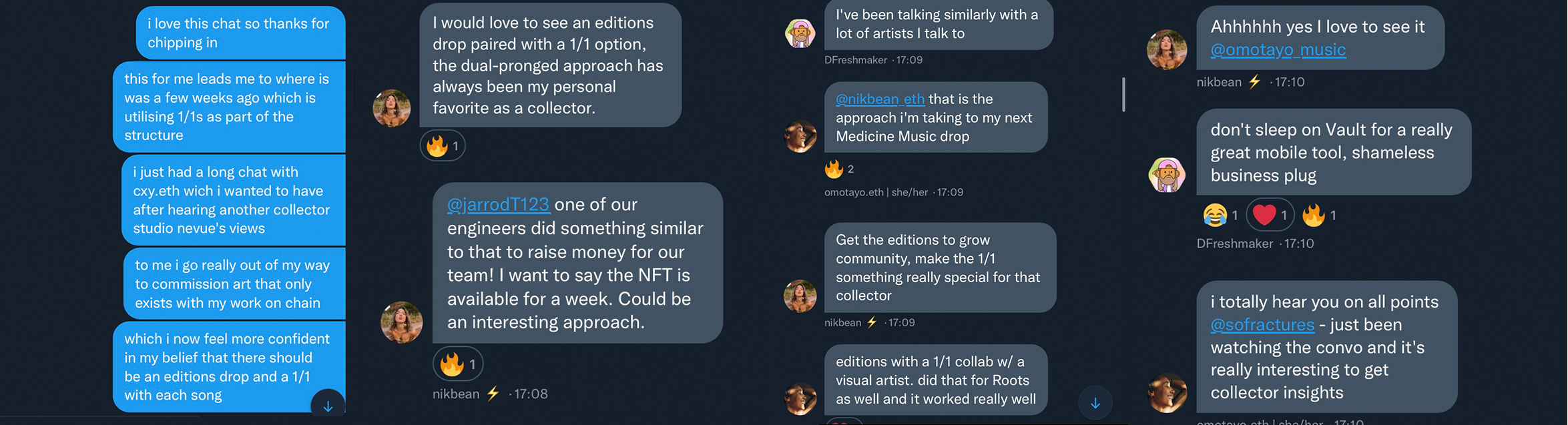 The idea of paired editions is something I have thoughts on that i'm going to put into a more detailed post in time.. For me a central point is sustainable careers in music, and what models using web3 tools can lead to this. 