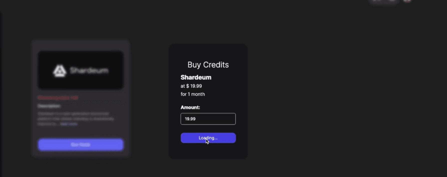 Click on Buy Credits