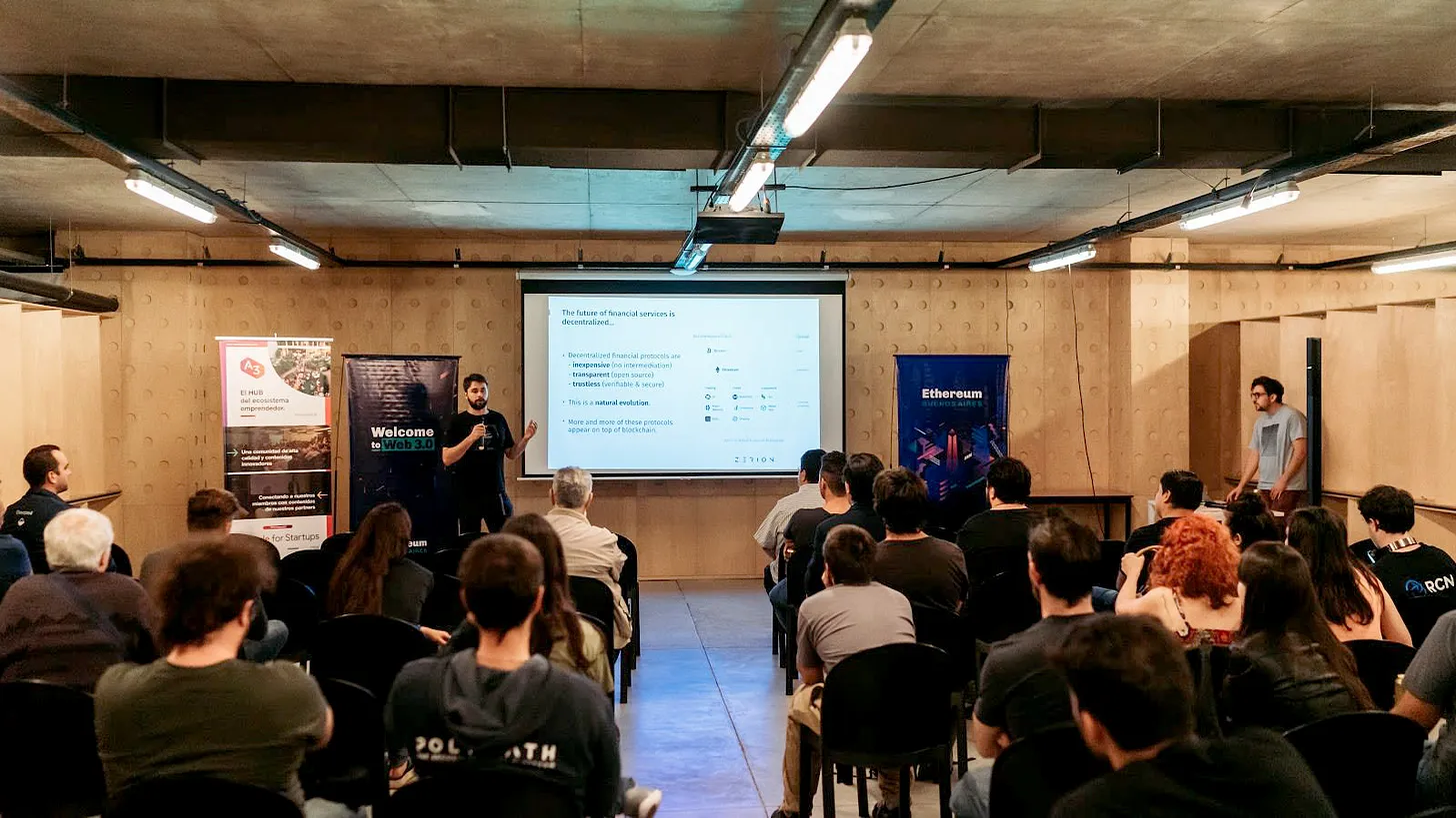 Ethereum BA monthly meetups were held in Buenos Aires. ~40 people used to assist each month.
