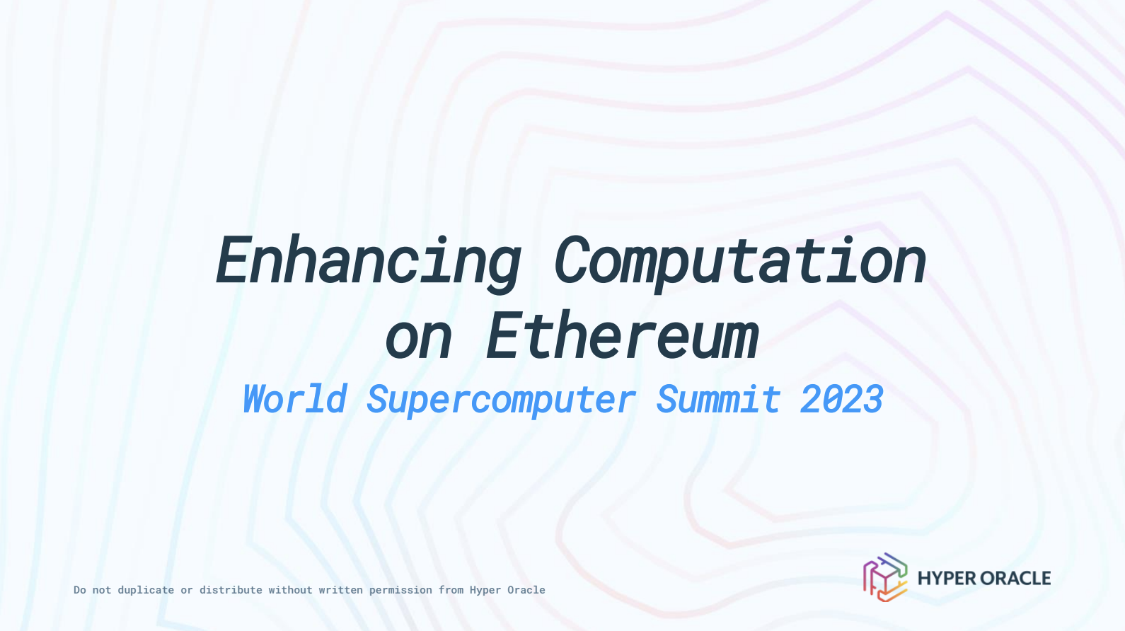 Xiaohang Yu at World Supercomputer Summit