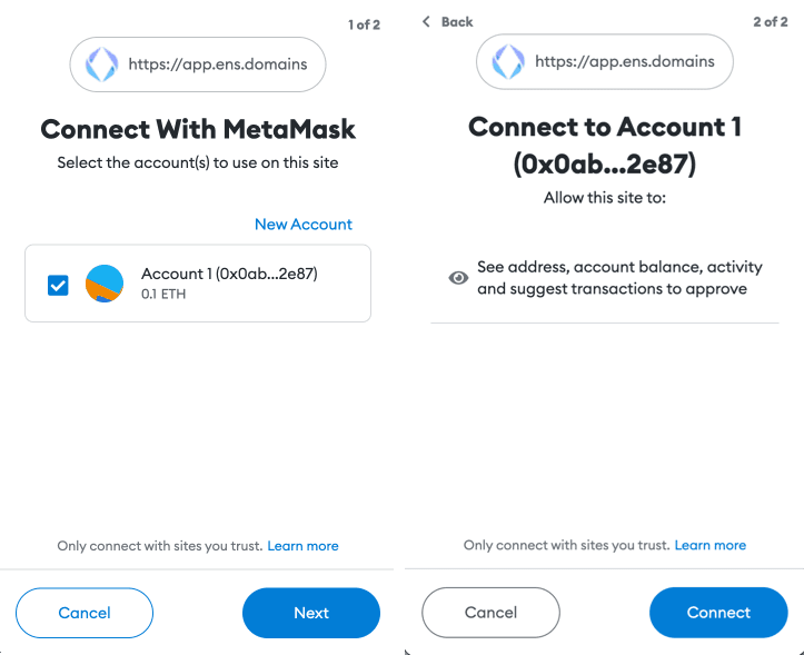 Connect and "sign" your first transaction