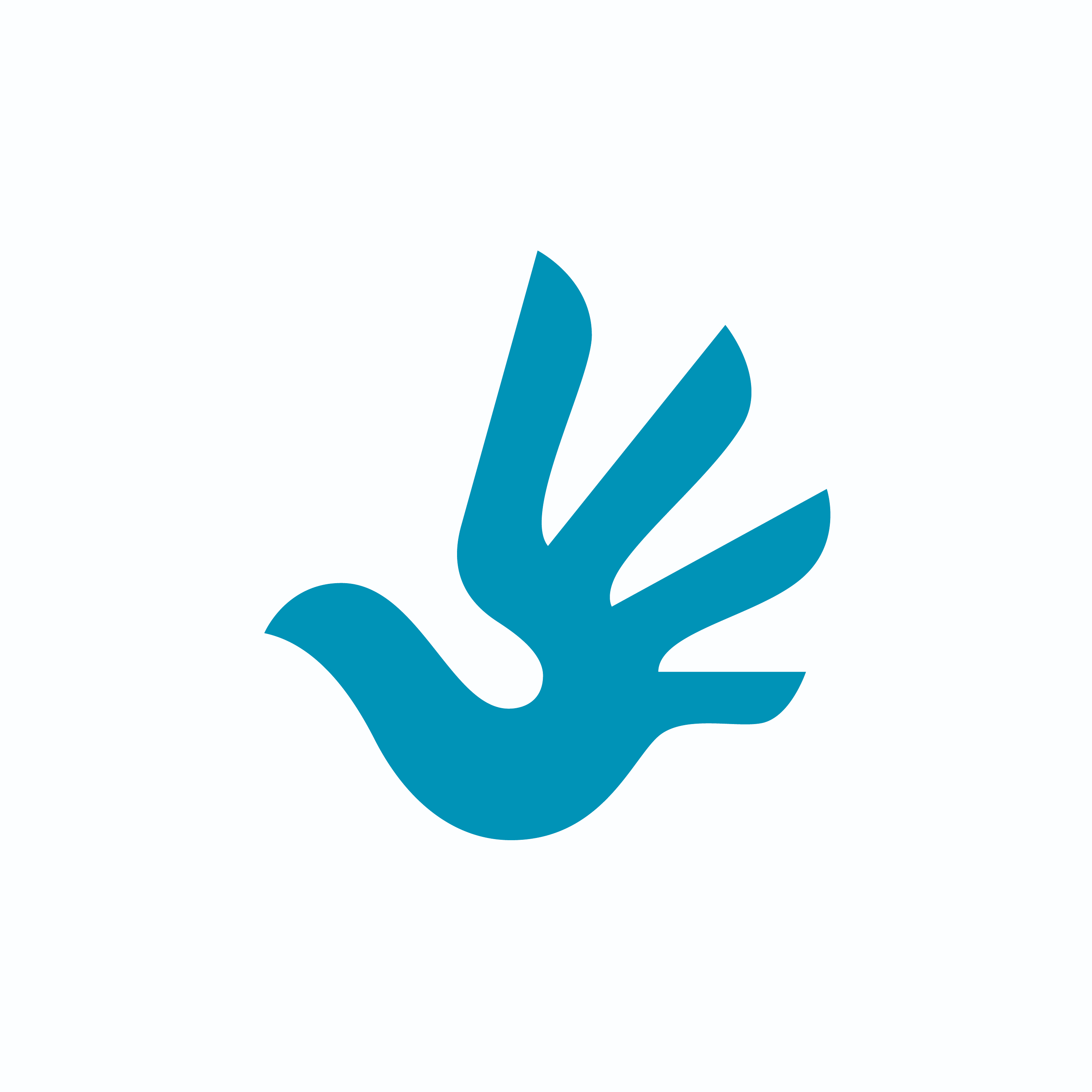 International logo for human rights. Hand holding a bird.