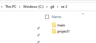 local folder structure