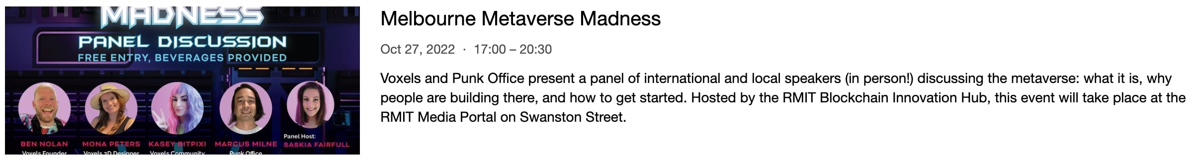 Melbourne Metaverse Madness