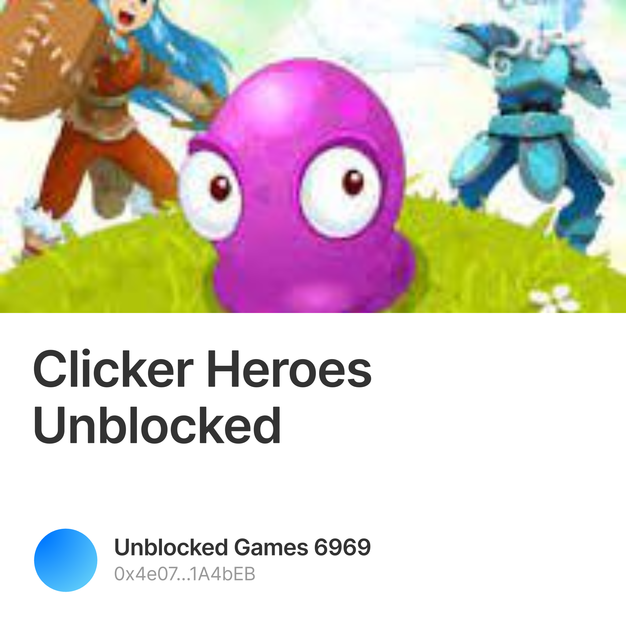 Clicker Heroes Unblocked Game For School No Flash - [911