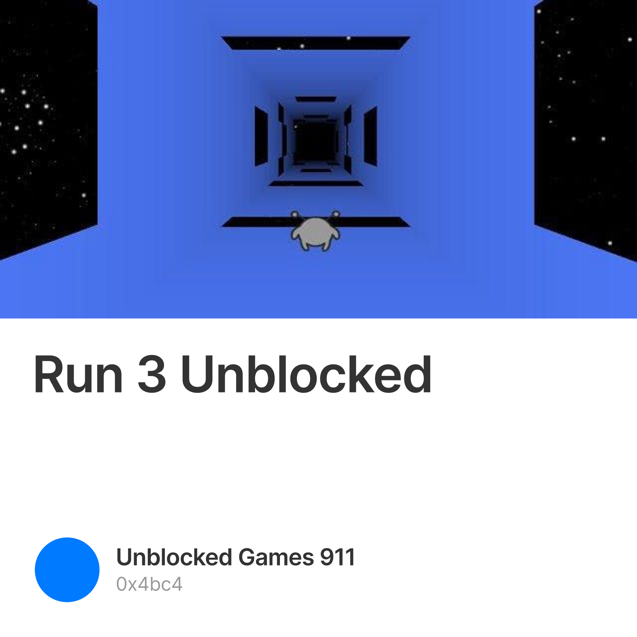 Run 3 Unblocked — Unblocked Games 911