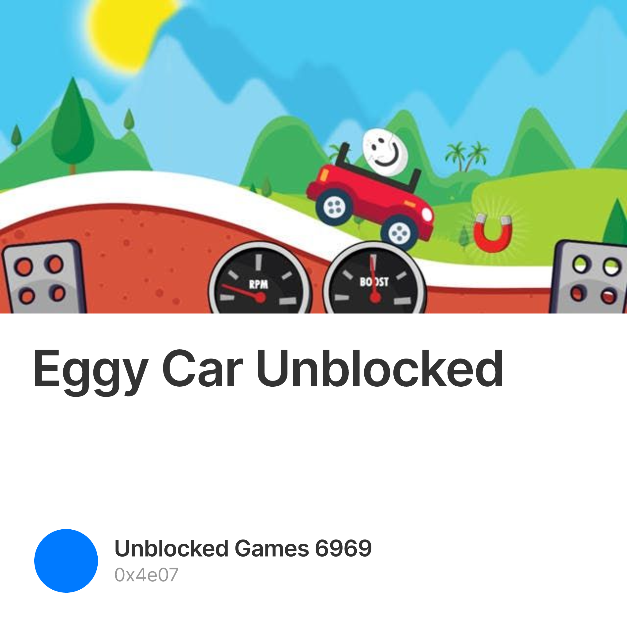 Unblocked Games - Eggy Car
