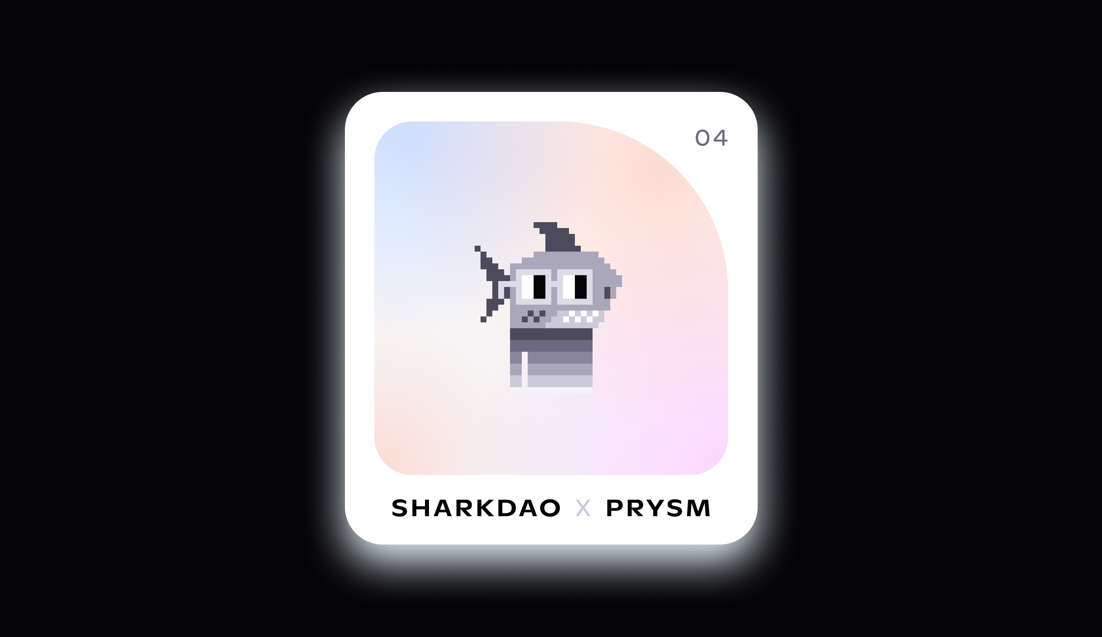 Visit prysm.xyz/access to view custom SharkDAO 3D NFT art and mint.