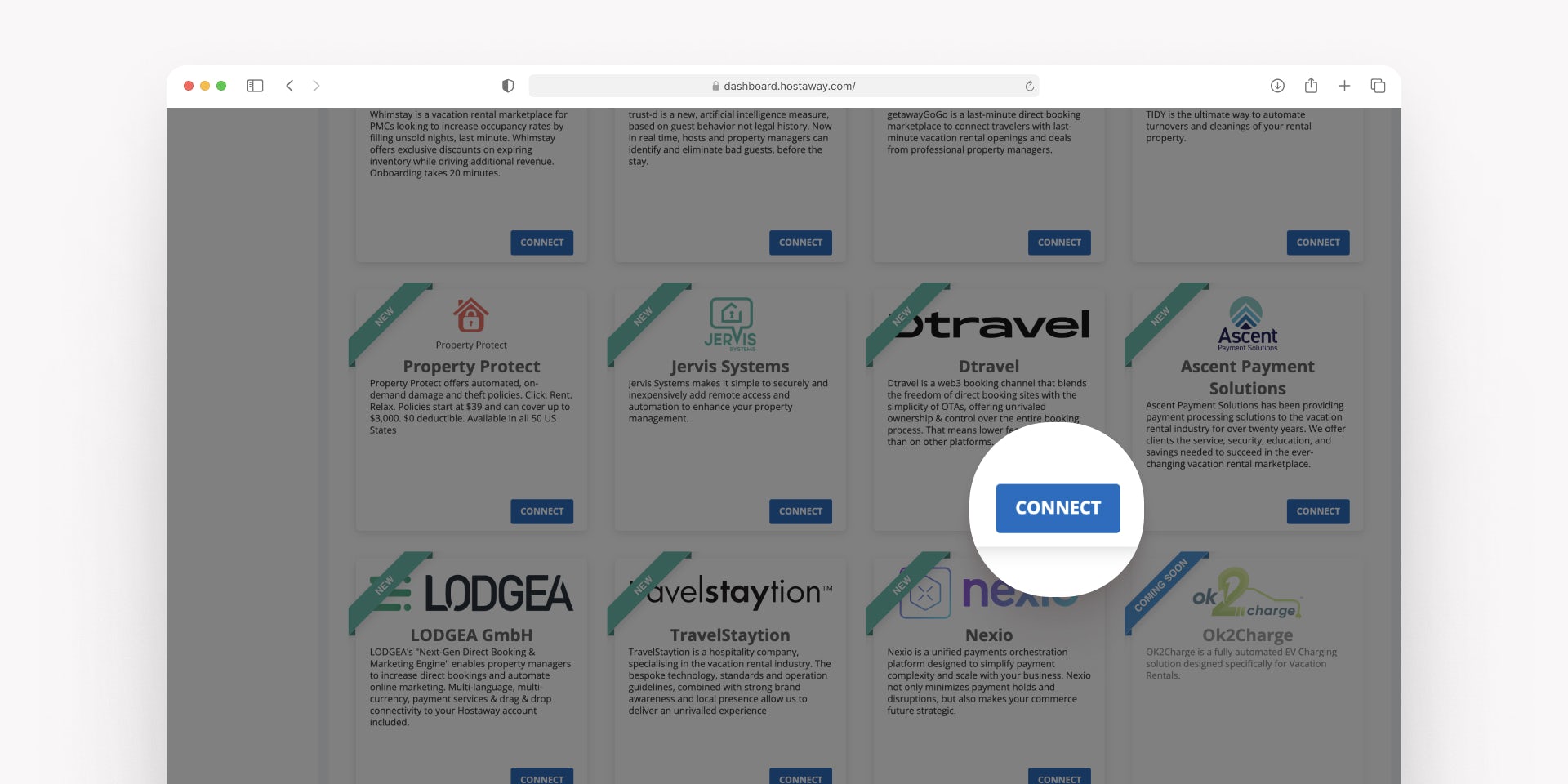 Search for Dtravel in Hostaway Marketplace