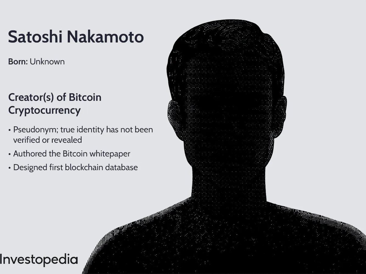 Satoshi Nakamoto - inventor of Blockchain and creator of Bitcoin - was pseudonymous