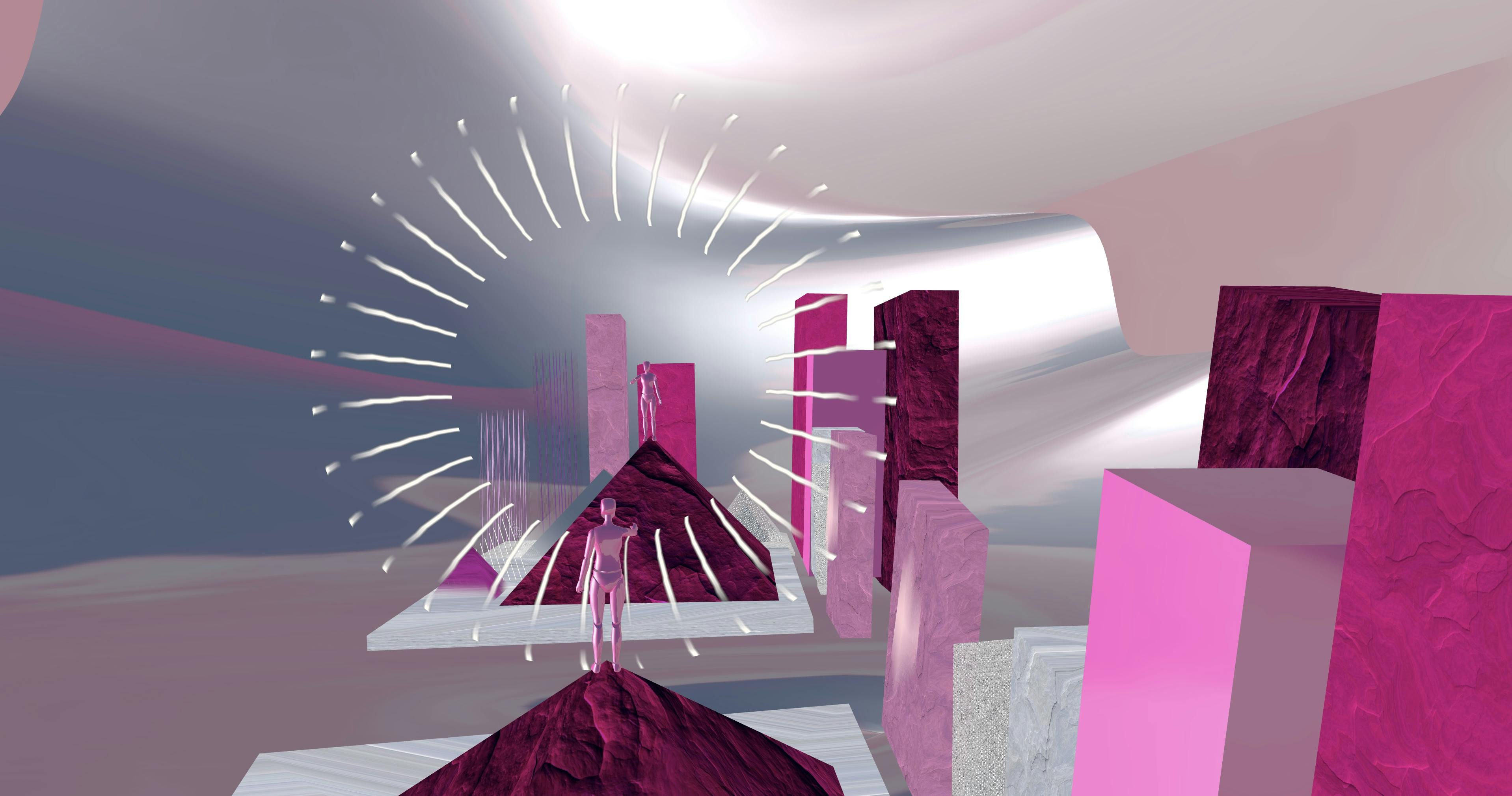 "Virtual Reality Photograph" a screenshot taken inside Creatress' VR studio.