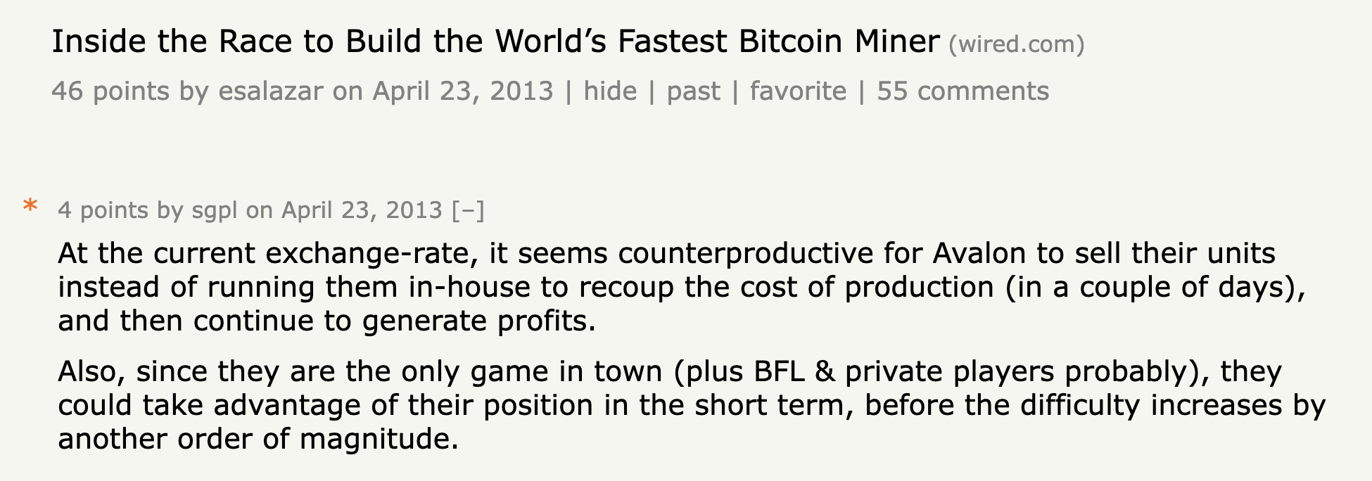 A comment by sgpl on hacker news circa 2013