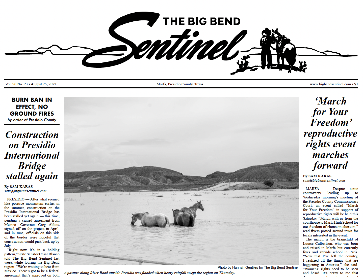Relational loves local media. The Big Bend Sentinel out of Marfa, Presidio County, Texas. https://bigbendsentinel.com/
