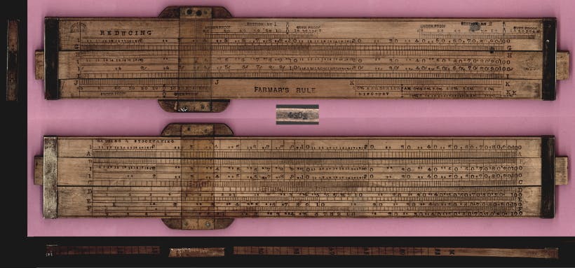 an example of a slide rule calculator