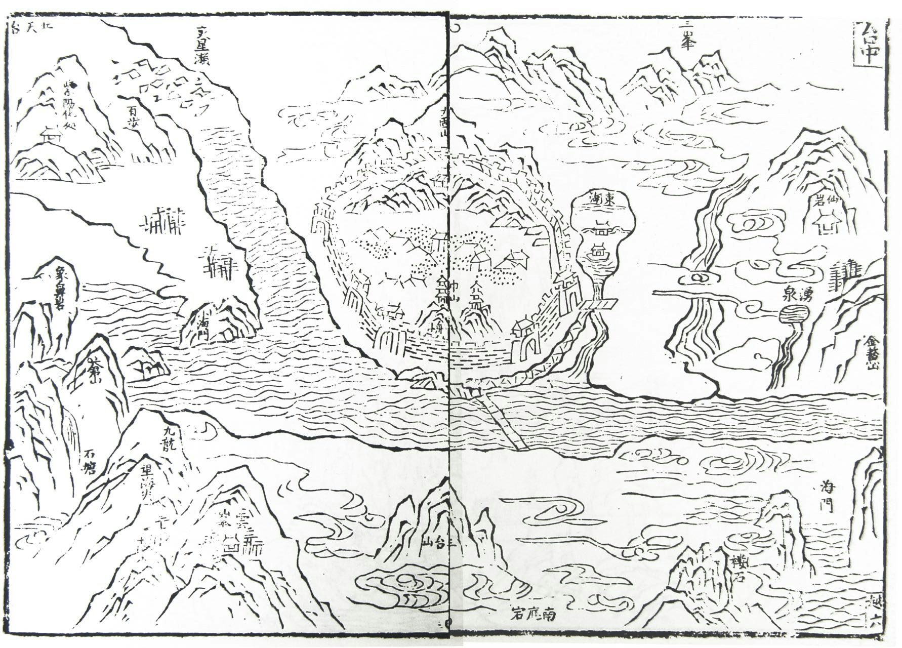Image 1, A map of Linhai, from Linhai Chronicles in China’s Republican Era, Courtesy of Fengyuan Tian and With in/out Linhai