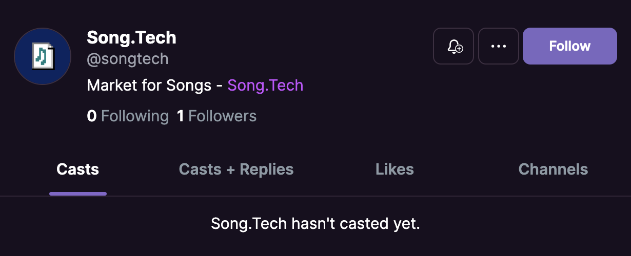 Follow SongTech on Warpcaster