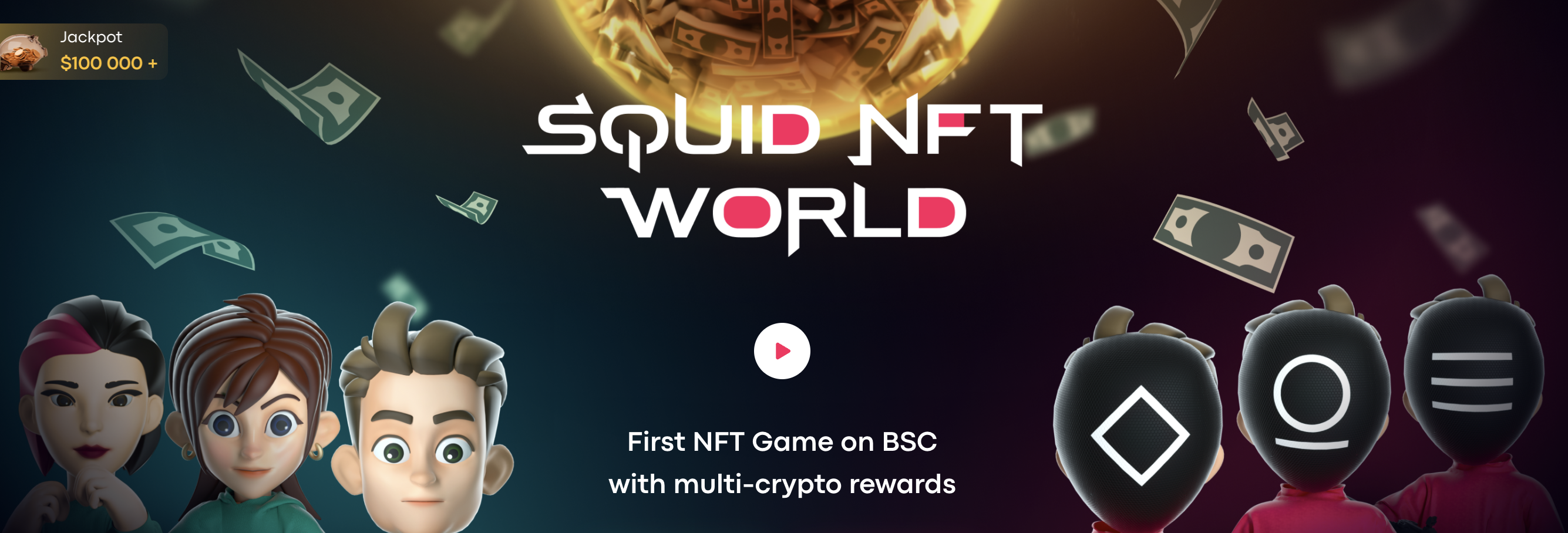 Squid NFT World, a blockchain based GameFi derivative of the Netflix show Squid Game