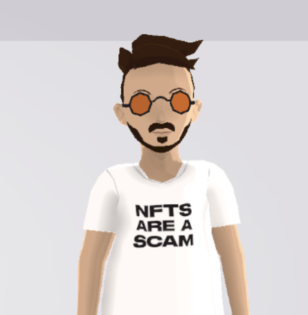 The Hundreds' NFTS ARE A SCAM Virtual T-Shirt in Decentraland