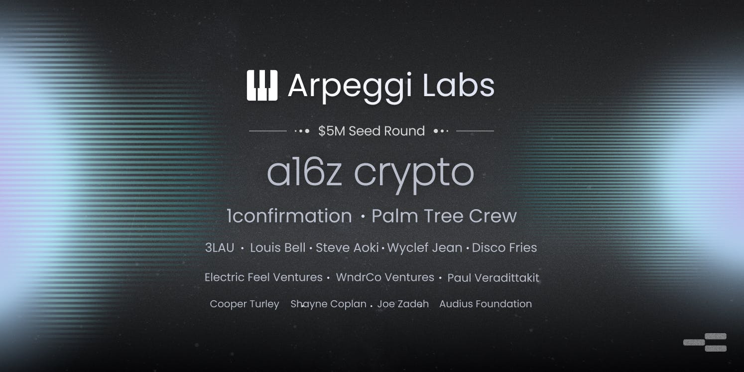 Arpeggi Labs has raised a $5m seed round led by a16z crypto
