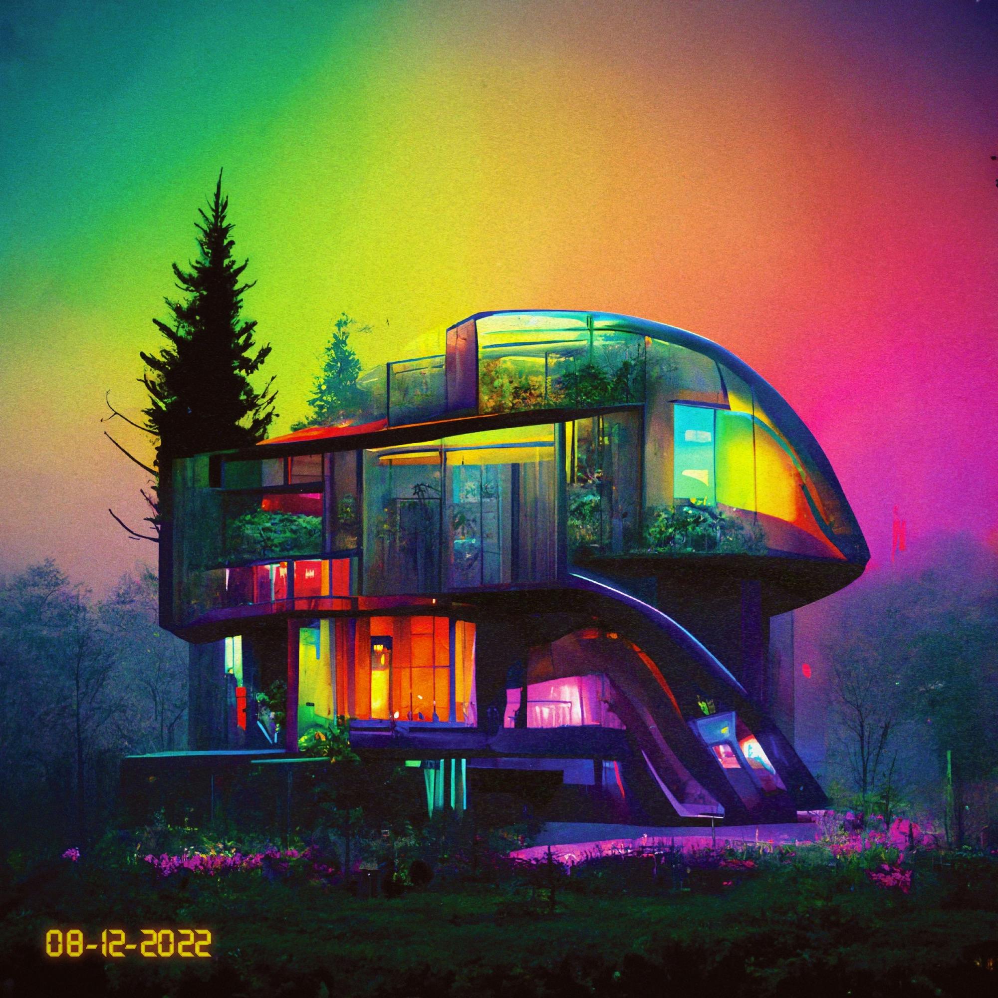 the motor-house location is somewhere on top of the mountain behind the stadium, and the right-hand side of the top floor was modeled to look like the iconic motorheadz helmet accented with a rainbow LED visor