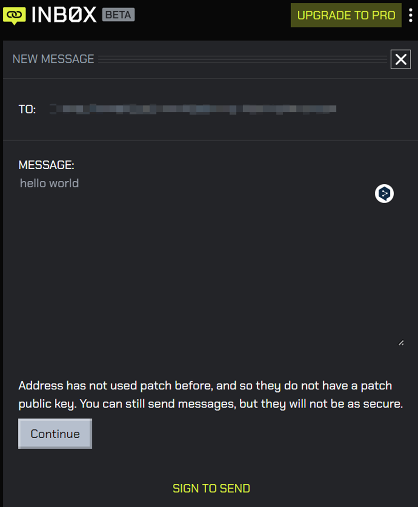 发送与接收消息均需经过“patch”来保证安全