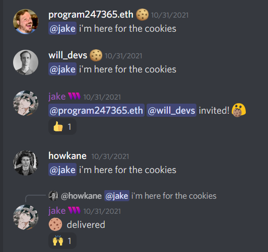 Ask for cookies in the thirdweb Discord for a chance to play with the platform