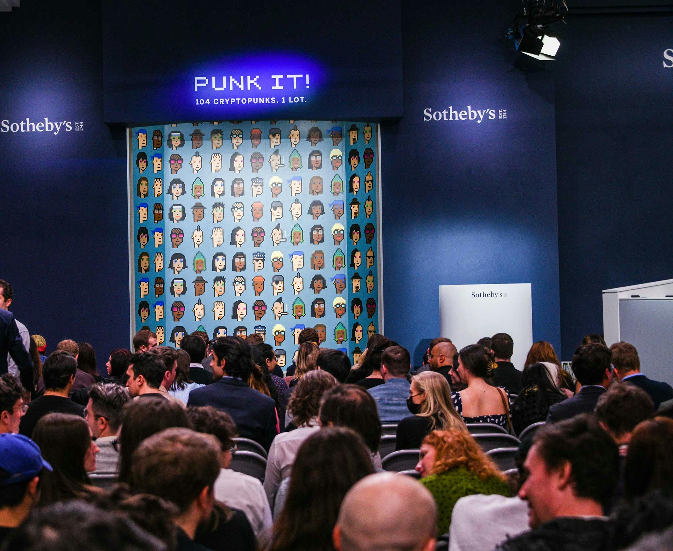 104 Punks that didn’t sell at Sotheby’s. Image from https://www.bloomberg.com/news/articles/2022-03-03/big-cryptopunk-auction-at-sotheby-s-ends-in-mystery?leadSource=uverify%20wall.