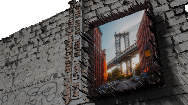 A Frahm Sim City style frame displaying Dumbo by Michael Boege