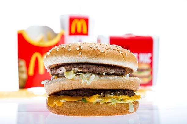 McDonald's hamburger (Rolled-In)