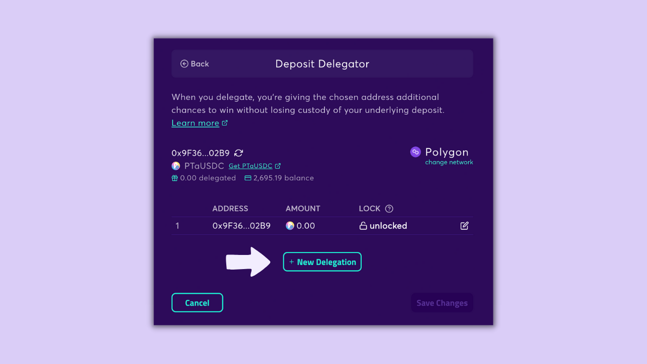 Deposit Delegation, Step 1