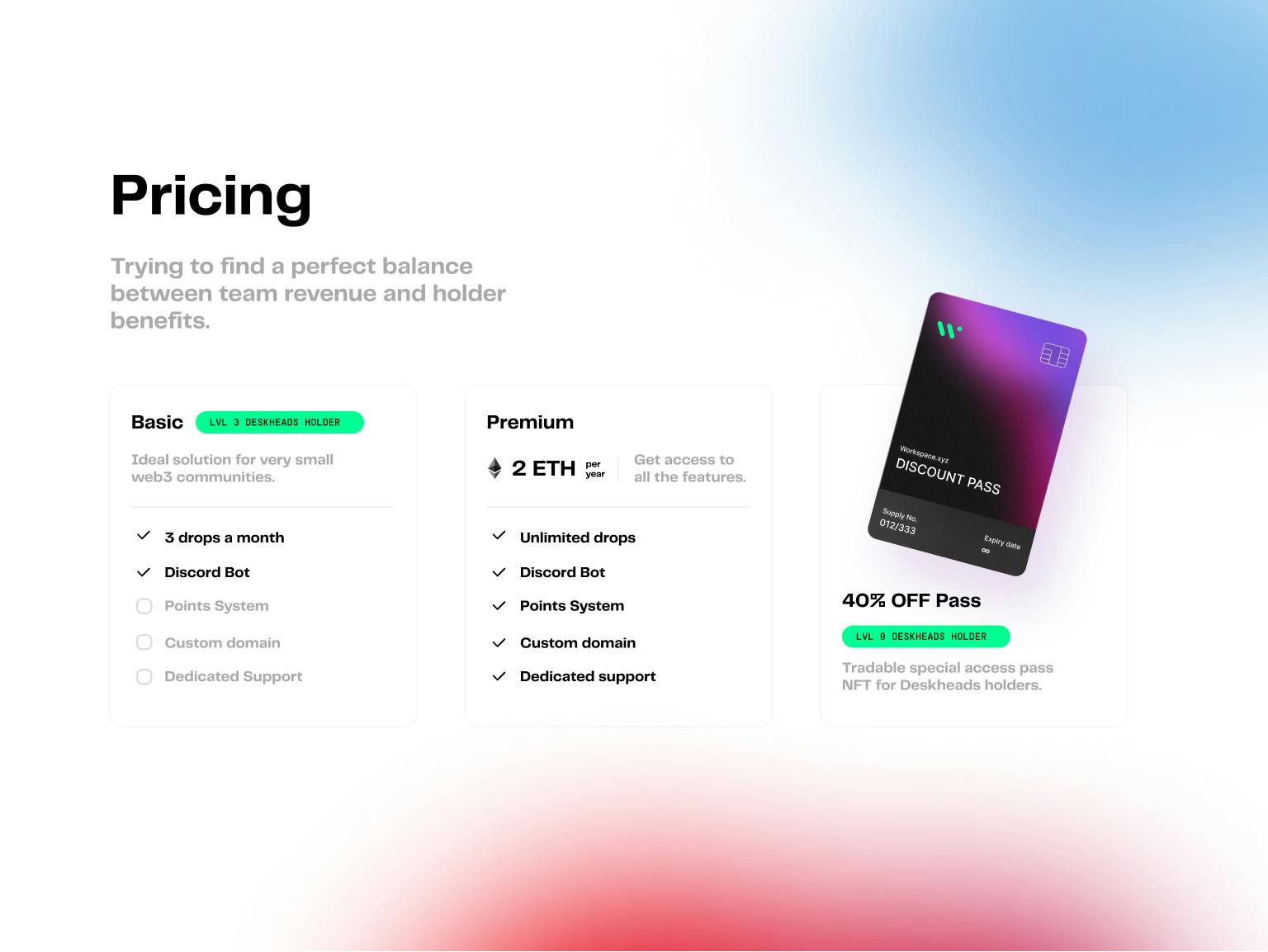 Proof of concept pricing.