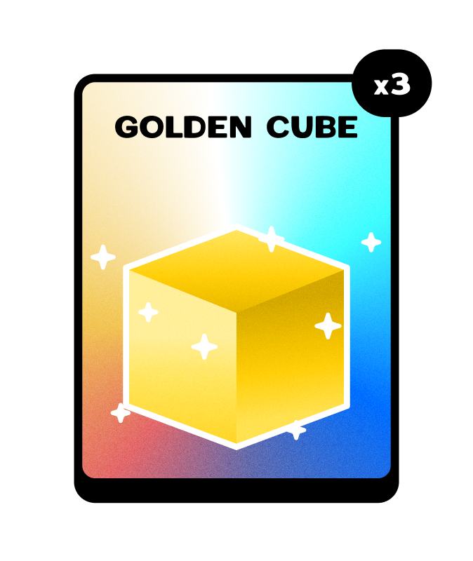3x Golden cubes, all the same