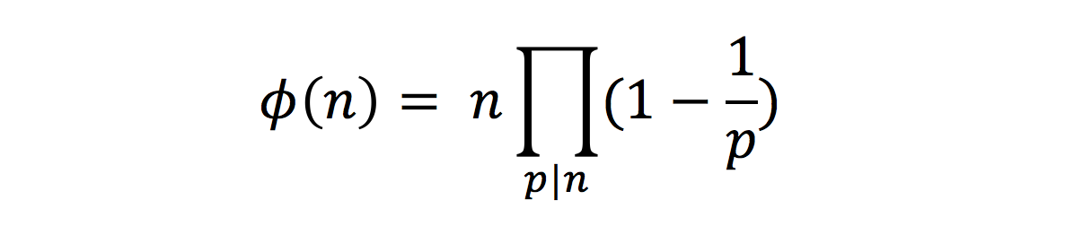 Euler's Totient Function in Multiplicative Form