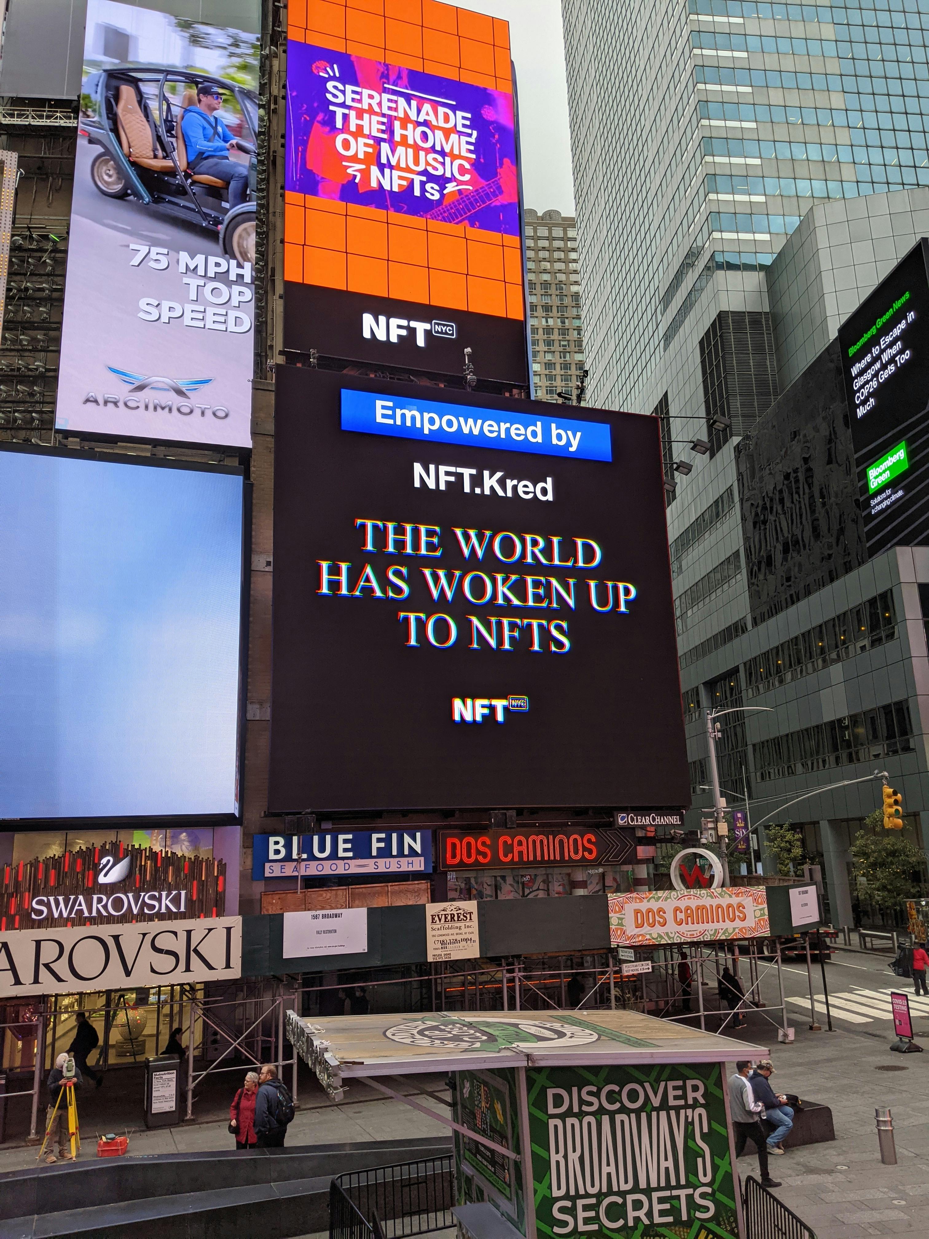 Hype Juice In Times Sq for NFT NYC