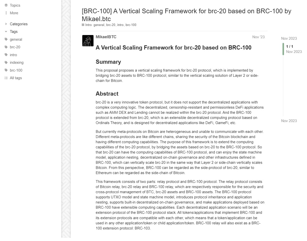 Brc100协议是Brc20协议的垂直扩展框架
