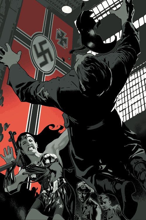 Wonder Woman Punching a Nazi